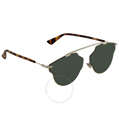 Dior So Real Pop Green Pilot Ladies Sunglasses 